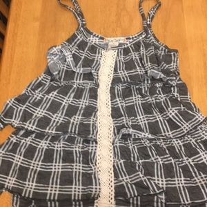 Adorable plaid ruffled tank